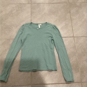 Kids Long Sleeve Top in Teal